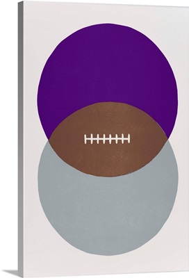 Football Venn Diagram - Purple and White