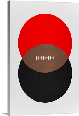 Football Venn Diagram - Red and Black