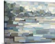 image thumbnail of Contemporary abstract painting using pale muted tones and geometric shapes.