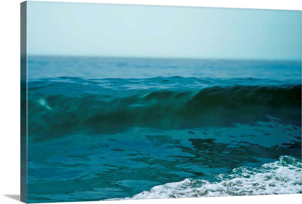 Aqua Ocean Waves from Above | Large Solid-Faced Canvas Wall Art Print | Great Big Canvas