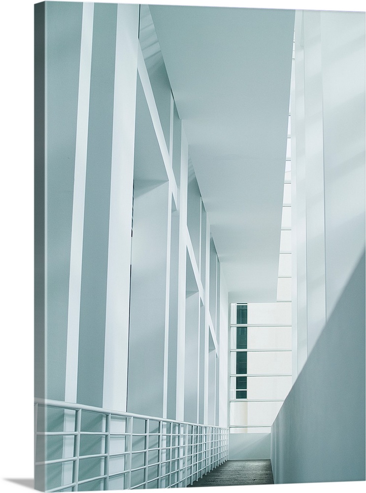 A white interior of a building