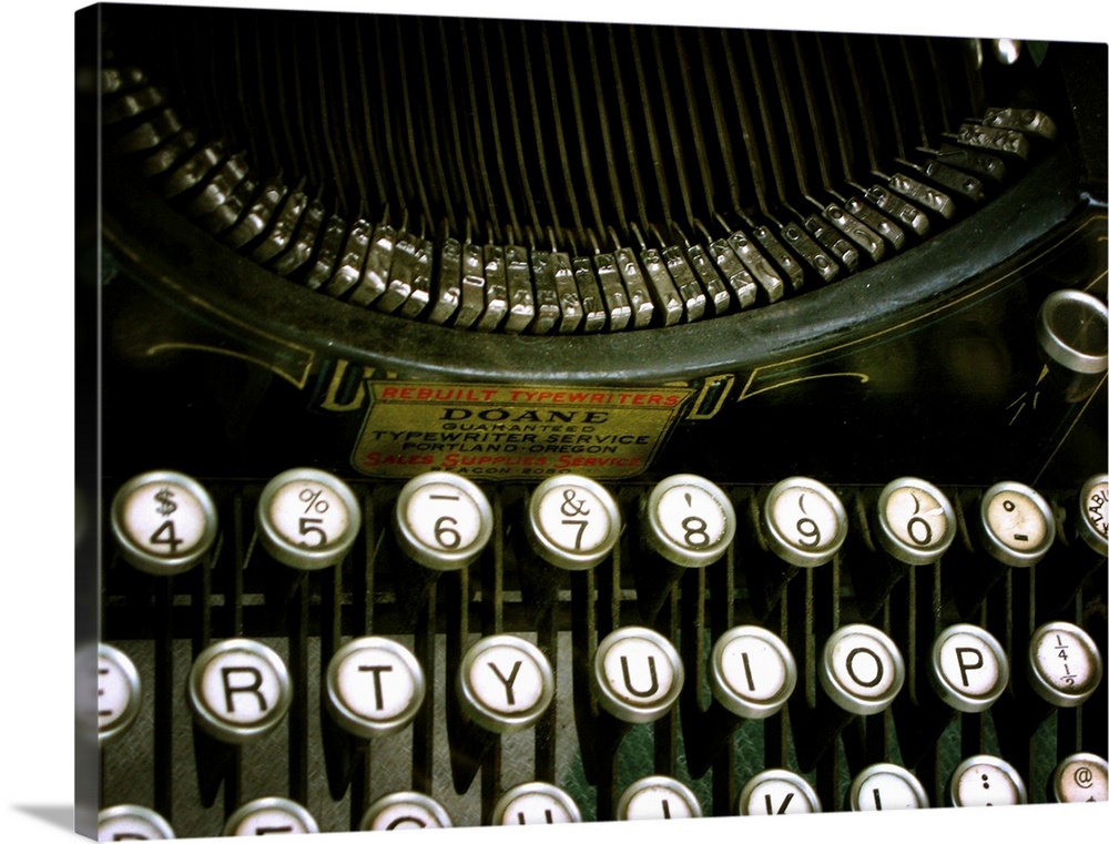 An old fashioned typewriter keyboard