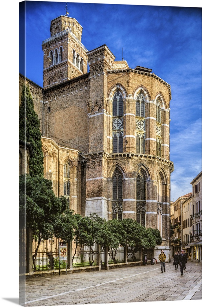 Basilica di Santa Maria Gloriosa dei Frari, Venice, Italy, rear view.