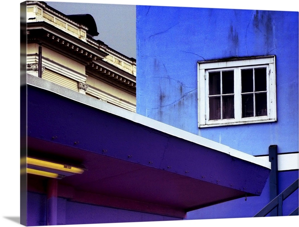 Blue and purple buildings Wall Art, Canvas Prints, Framed Prints, Wall