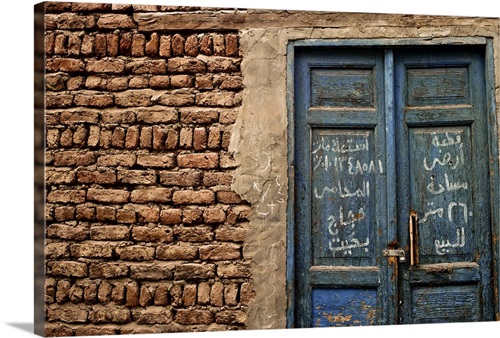 Blue door with Arabic writing, Luxor town, Egypt Wall Art, Canvas Prints,  Framed Prints, Wall Peels | Great Big Canvas