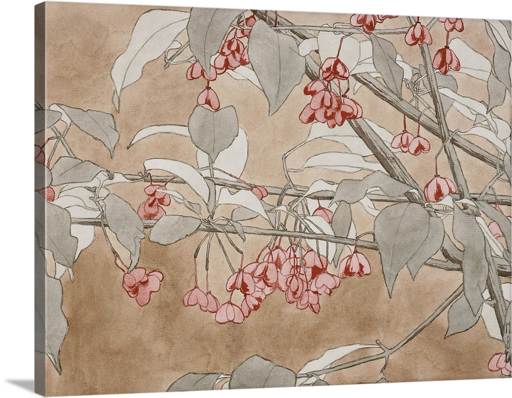 1915. Watercolor and ink on paper of yellow flowers