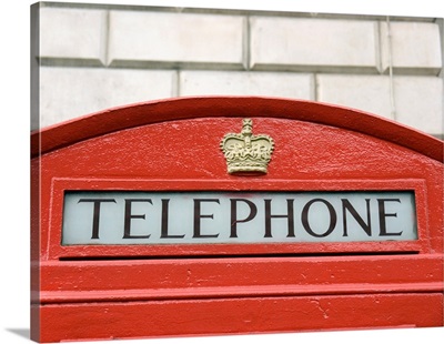 Classic UK red telephone box, London, England, UK