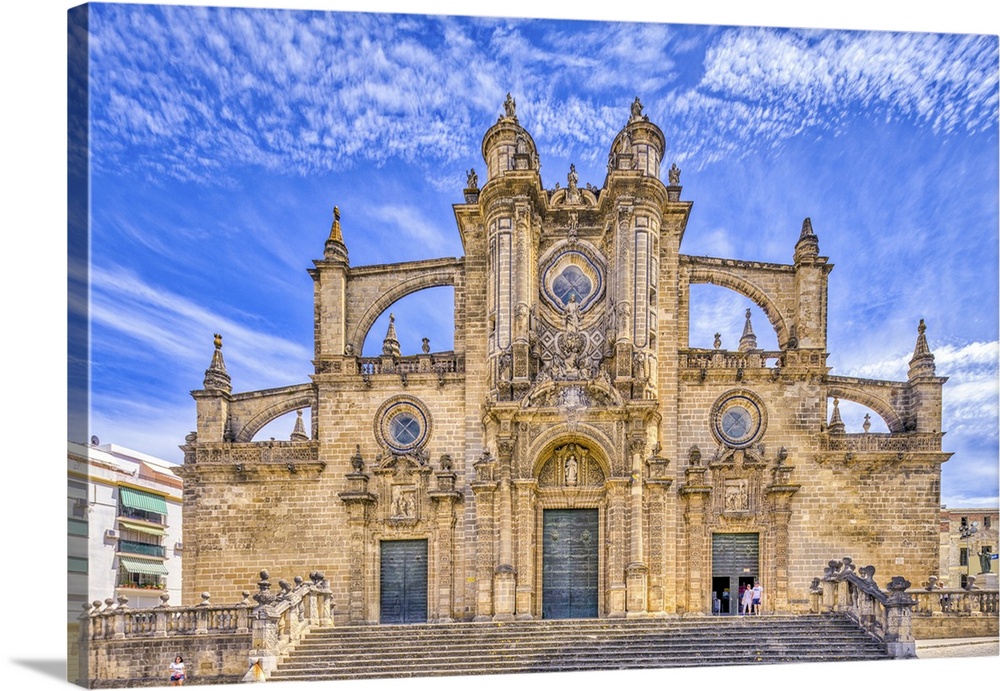 Facade of the Cathedral, Jerez de la Frontera, Spain.