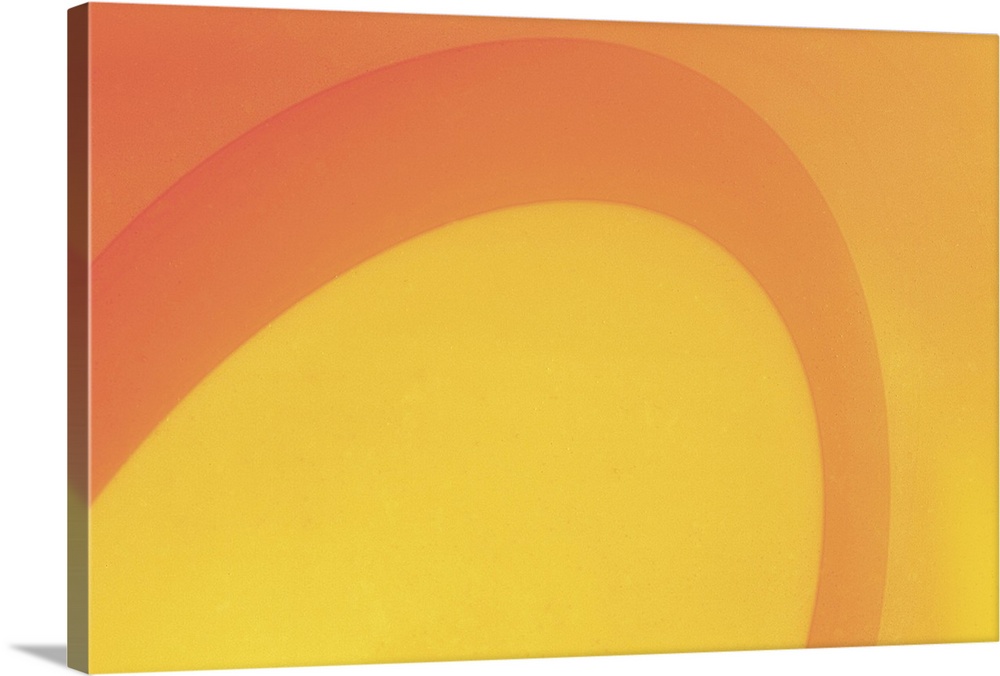 Abstract of a decorative glass resembling an orange arch