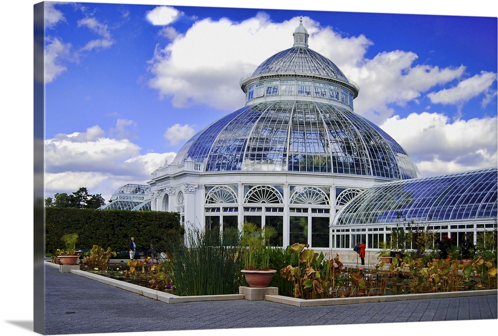 The Palm House or Haupt Conservatory in the New York Botanical Gardens.