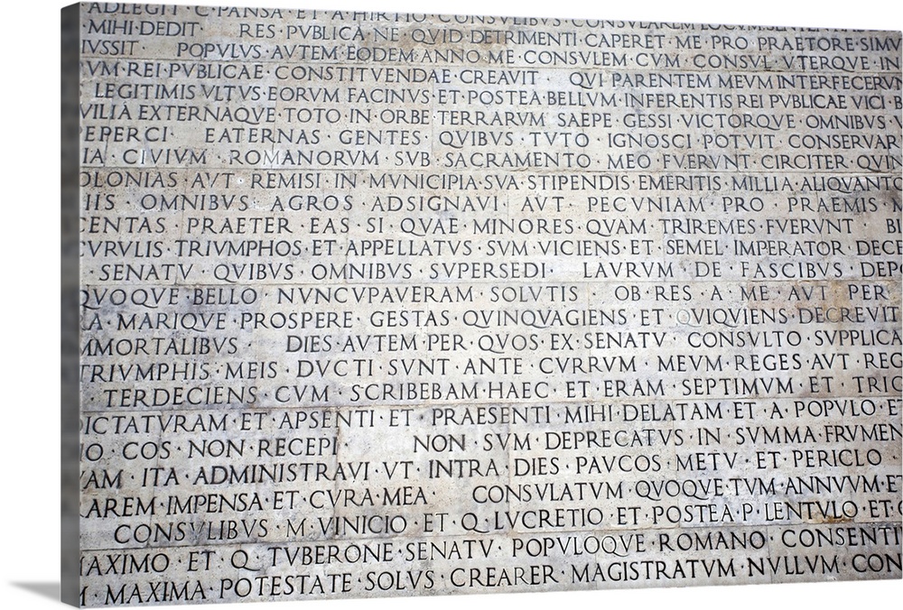 Latin inscription, Ara Pacis, Rome
