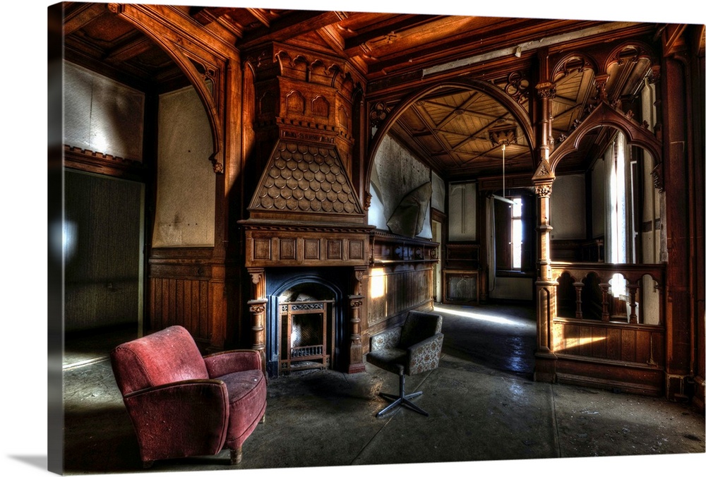 East German gothic stately home interior
