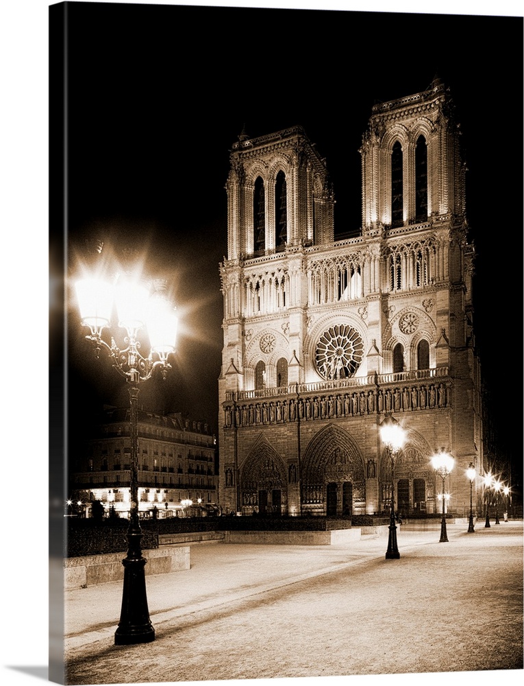Notre Dame, Paris, France at night