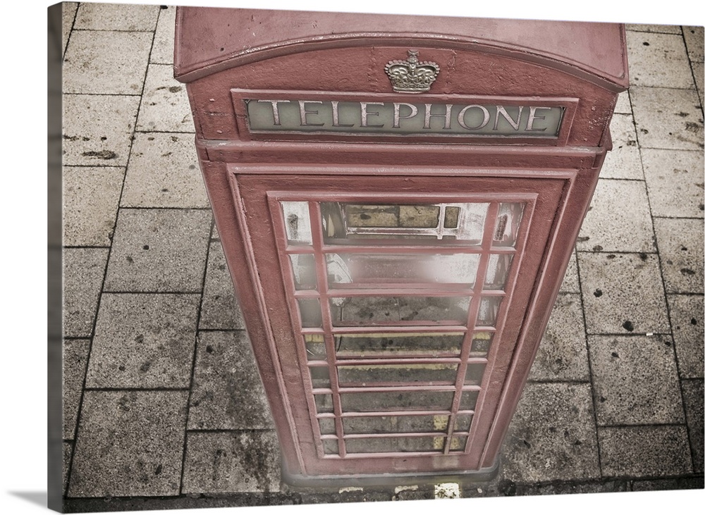 An old British telephone booth