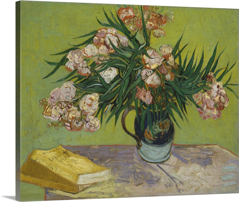 1888. By Vincent Van Gogh. Originally a painting of August 1888 the flowers fill a majolica jug that the artist used for o...