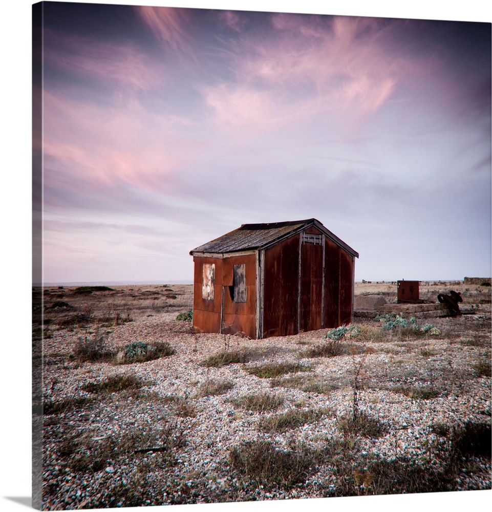 Old rusting shed on Dungeness, East Sussex, UK