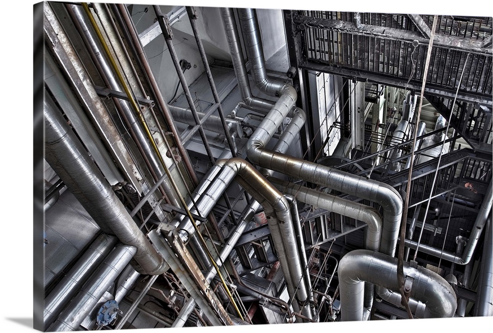 Pipes in a modern factory