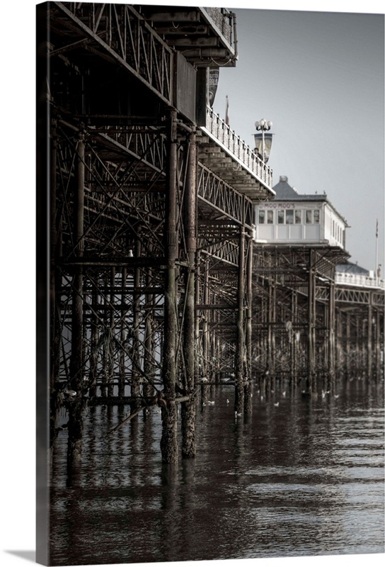 The complex iron work of Brighton Pier, England | Great Big Canvas