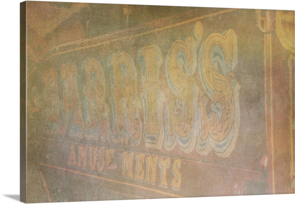 Harris's Fair ground truck with traditional hand written lettering on lorry.