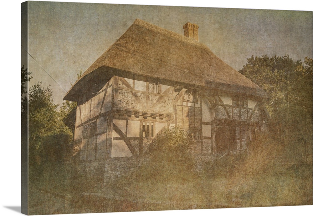 Traditional half timber framed cottage in England.