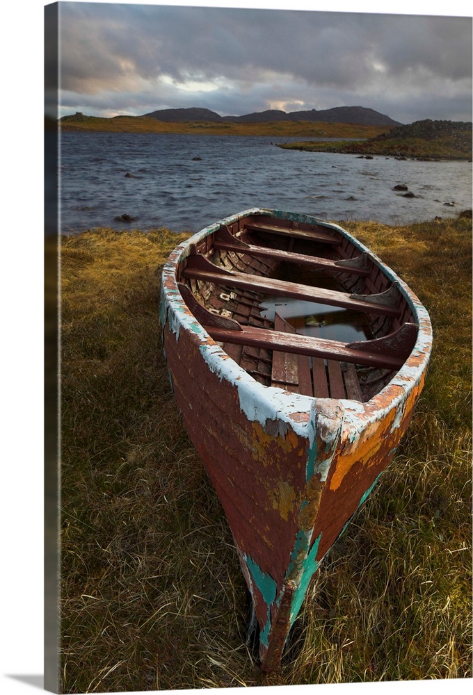 Abandoned boat on a Scottish loch