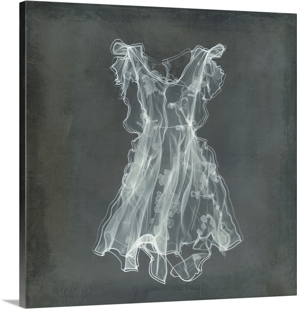 Sheer see through garment in photogram style.