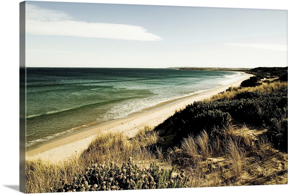 Beach view looking toward Torquay in Australia