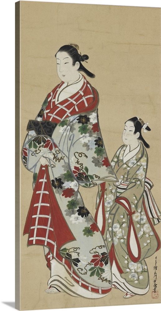 Two women in traditional Japanese dress.