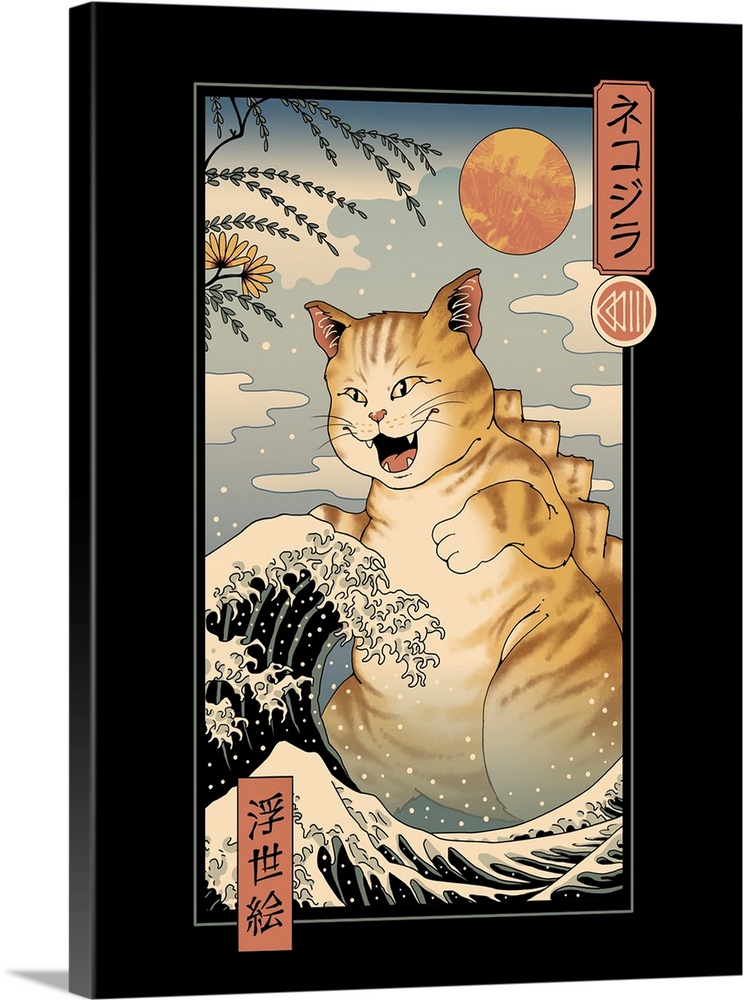 Catzilla Ukiyo-E