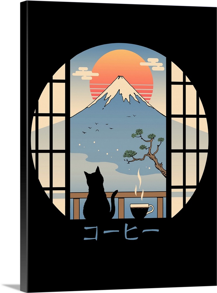 Coffee Cat In Mt. Fuji