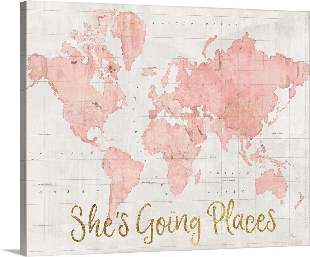 Across the World Shes Going Places Pink