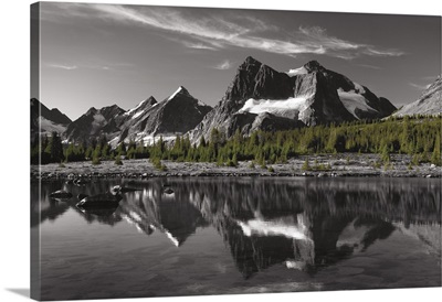 Amethyst Lake Reflection BW with Color