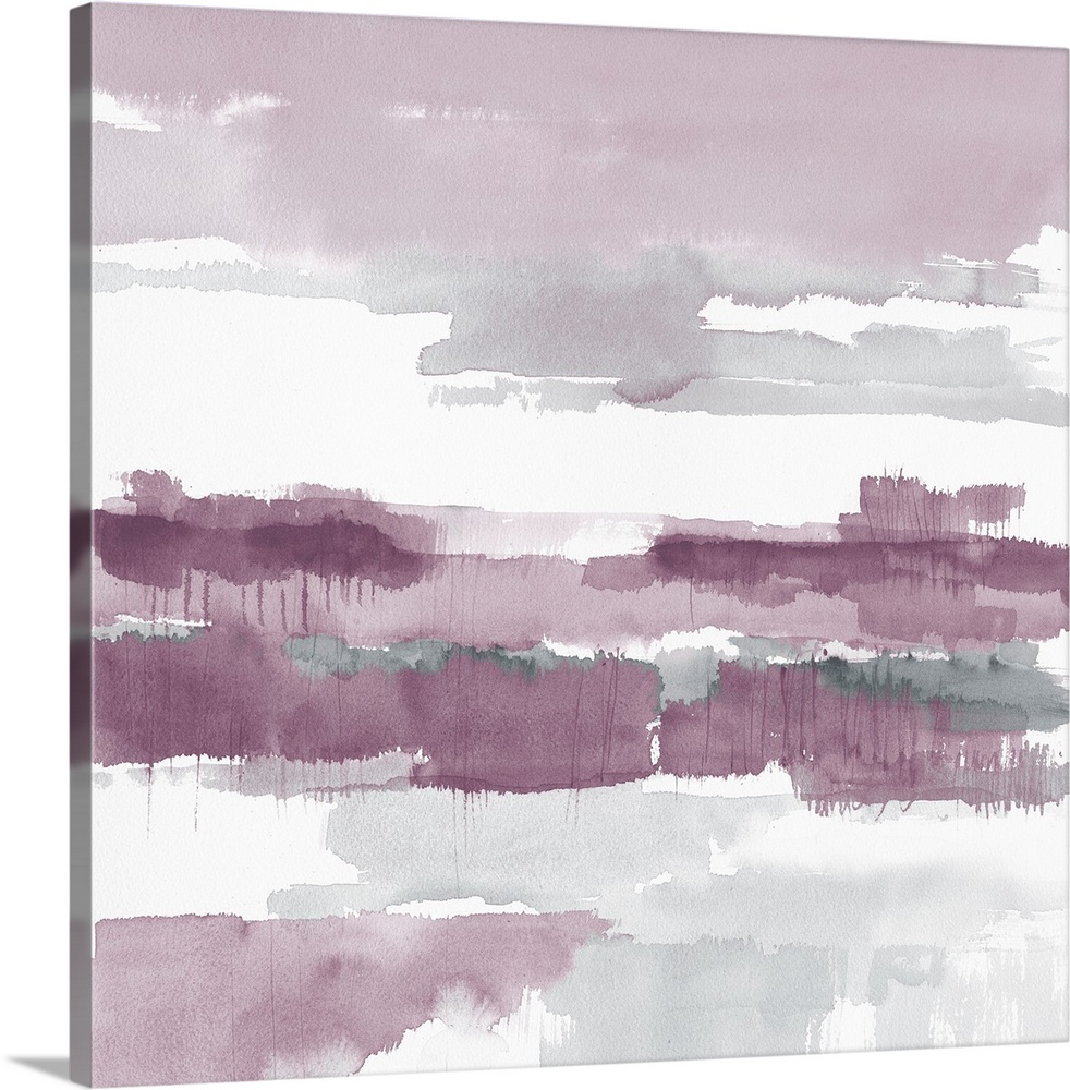 Contemporary watercolor painting using the color amethyst.