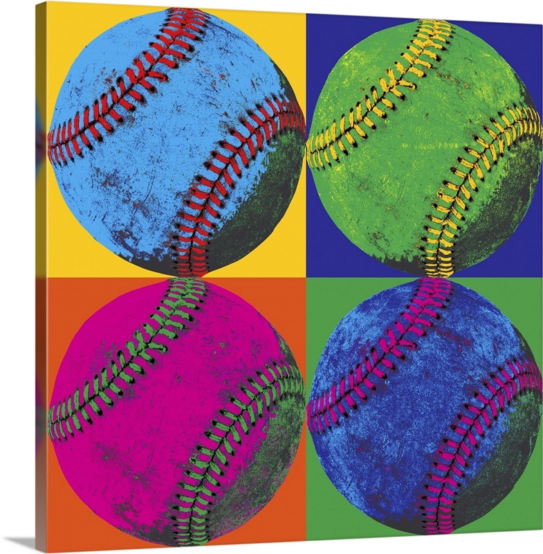 Print or Canvas, Sport Balls: Baseball, Pick Your Own Color