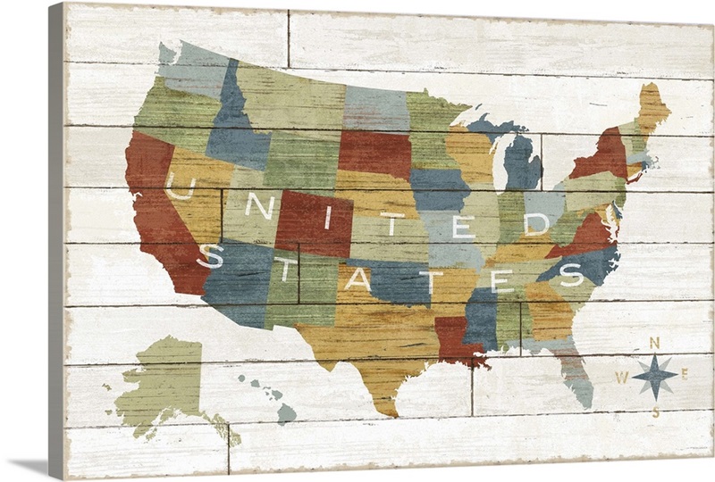 Barnboard Map | Great Big Canvas