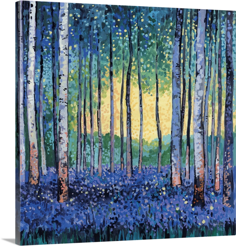 Birch Forest Flower Garden