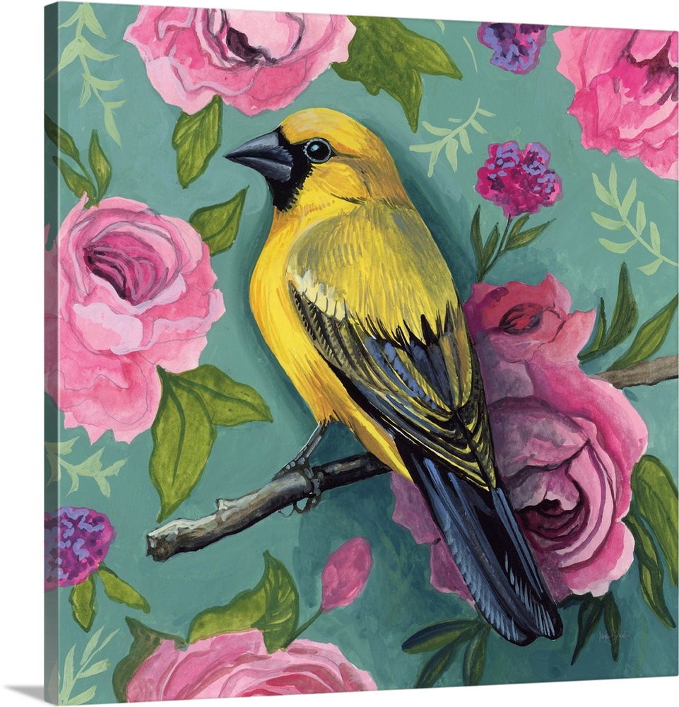 Bird With Roses