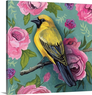 Bird With Roses