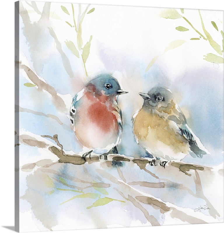 Bluebird Pair In Spring | Great Big Canvas