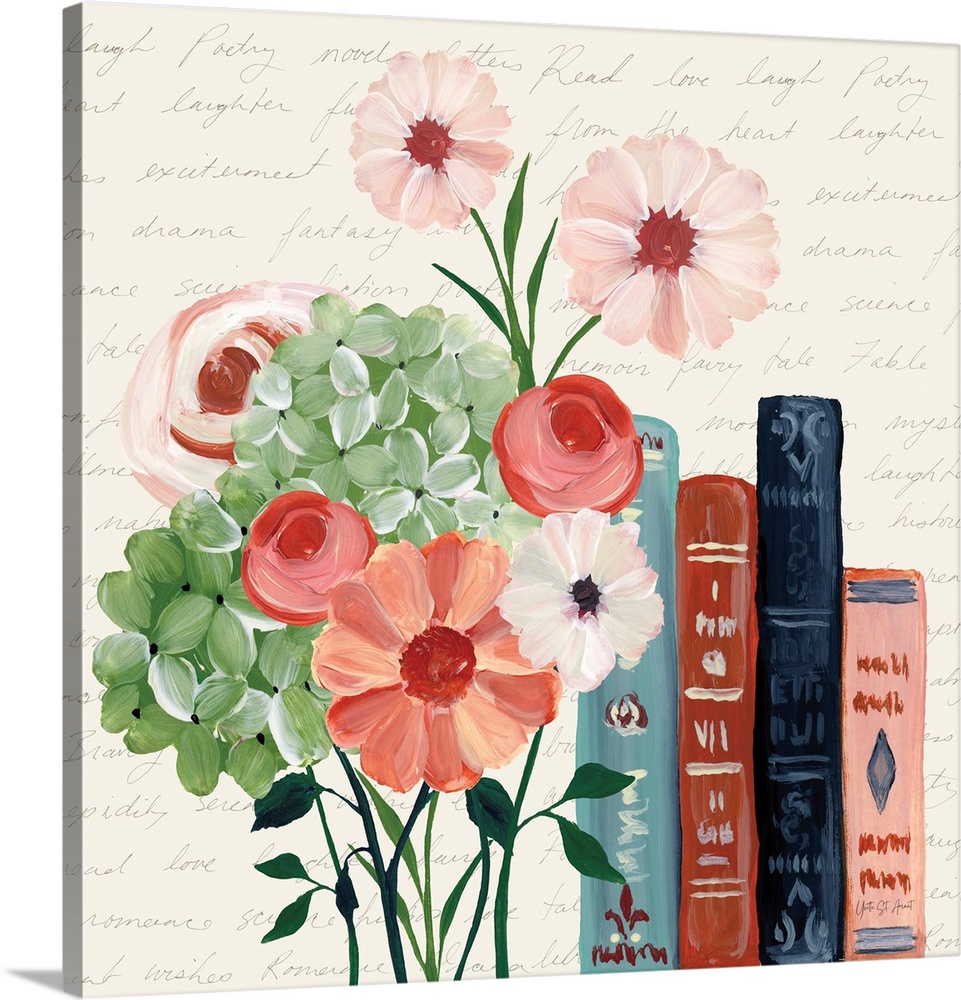 Books And Blooms I