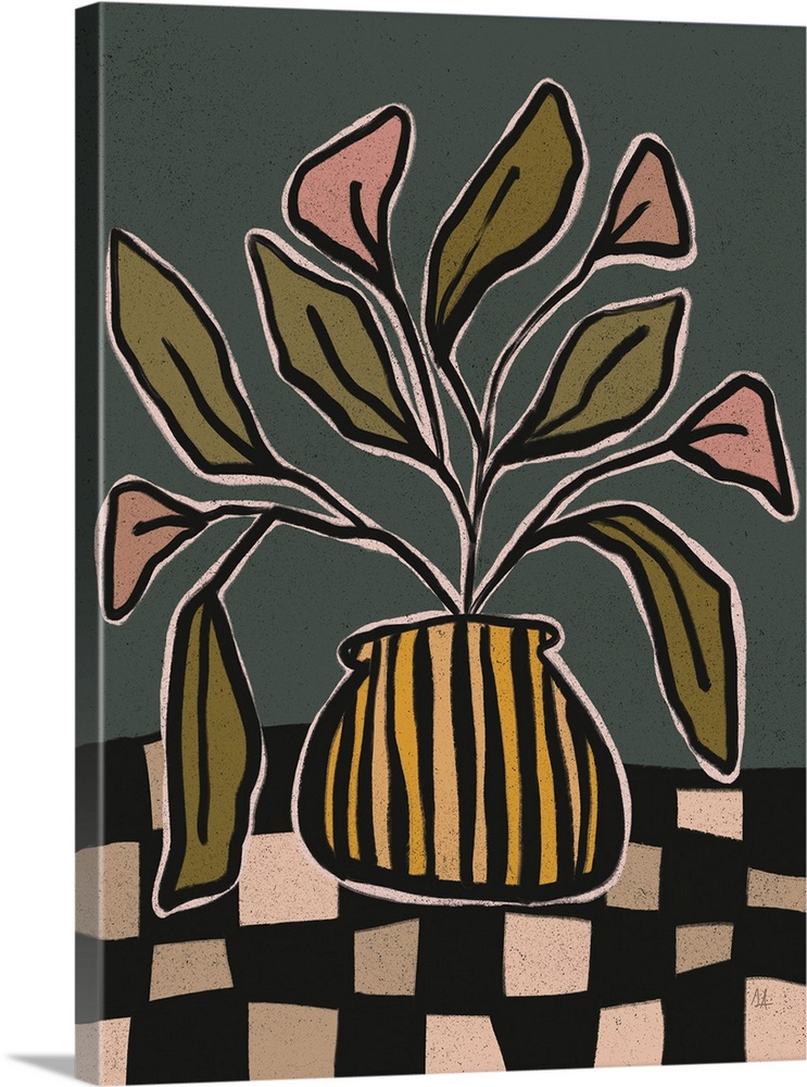 Checkerboard Floral I