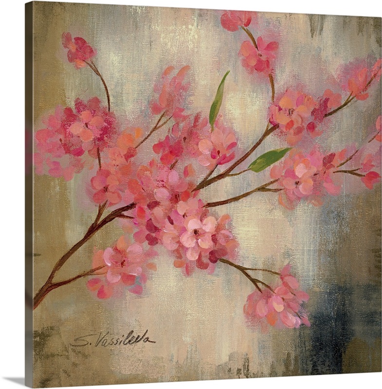 New Jersey, Cherry Blossom Tree | Large Solid-Faced Canvas Wall Art Print | Great Big Canvas