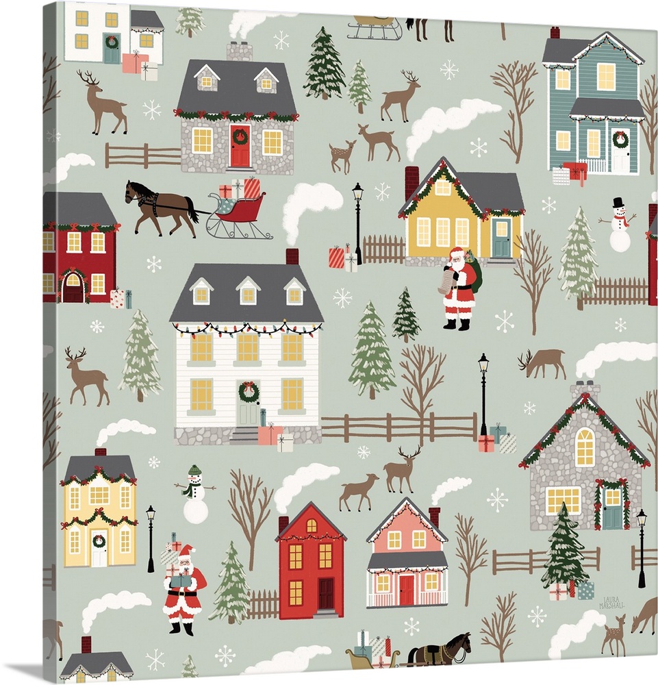 Our most popular canvas, the Christmas Village Stable, is in stock