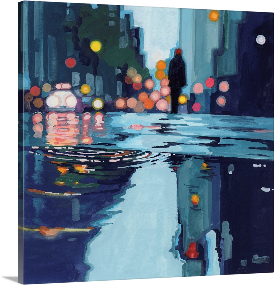 City Puddles After Storm