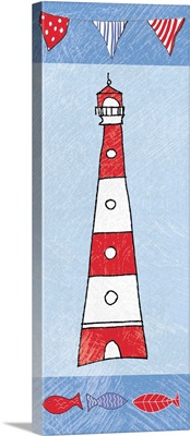 Coastal Lighthouse I on Blue