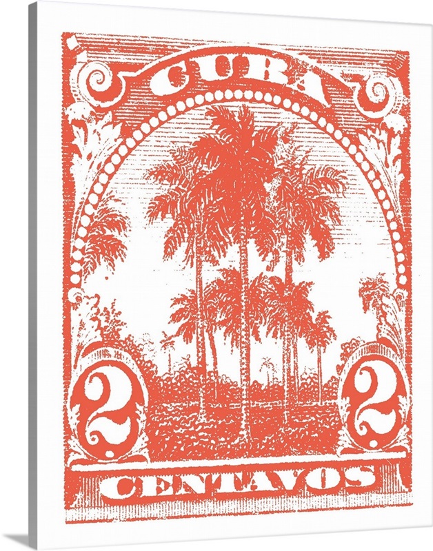 Cuba Stamp IX Bright Wall Art, Canvas Prints, Framed Prints, Wall Peels