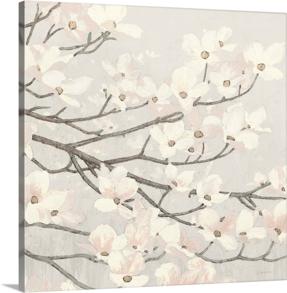 Dogwood Blossoms II Gray Wall Art, Canvas Prints, Framed Prints, Wall ...
