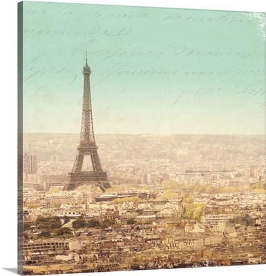 Eiffel Landscape Letter Blue II