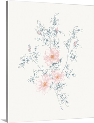 Flowers on White II Contemporary