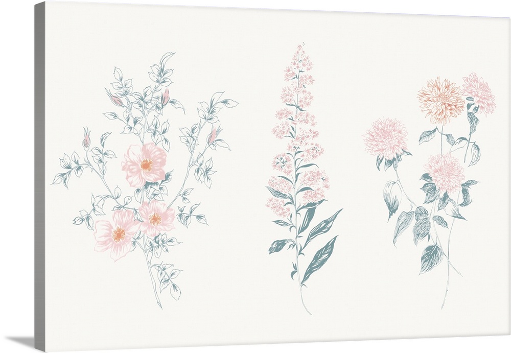 Flowers on White IX Contemporary